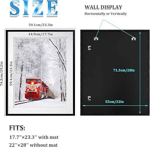 Vista 261 de Egofine Portarretratos de 9 x 12 pulgadas hecho de madera maciza con plexiglás, fotos de 5 x 7/6 x 8 con paspartú o de 9 x 12 pulgadas sin paspartú