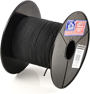 Lastoflex Elastic Bungee Cord Rope Black 4mm X 50M | Marine Grade Shock Cord For Outdoor Use