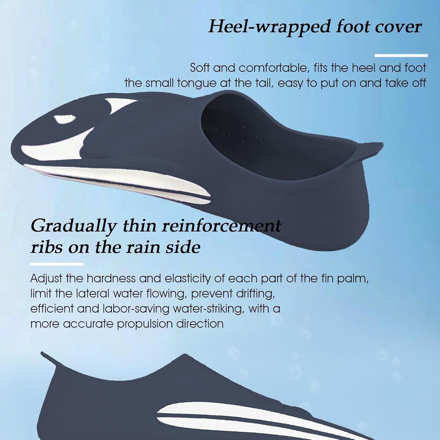 Genérico Swimming Fins, Travel Size, Unisex Adult Snorkel Game, Apnea Equipment, Sports Accessories Beach Pool Swim for Men Women