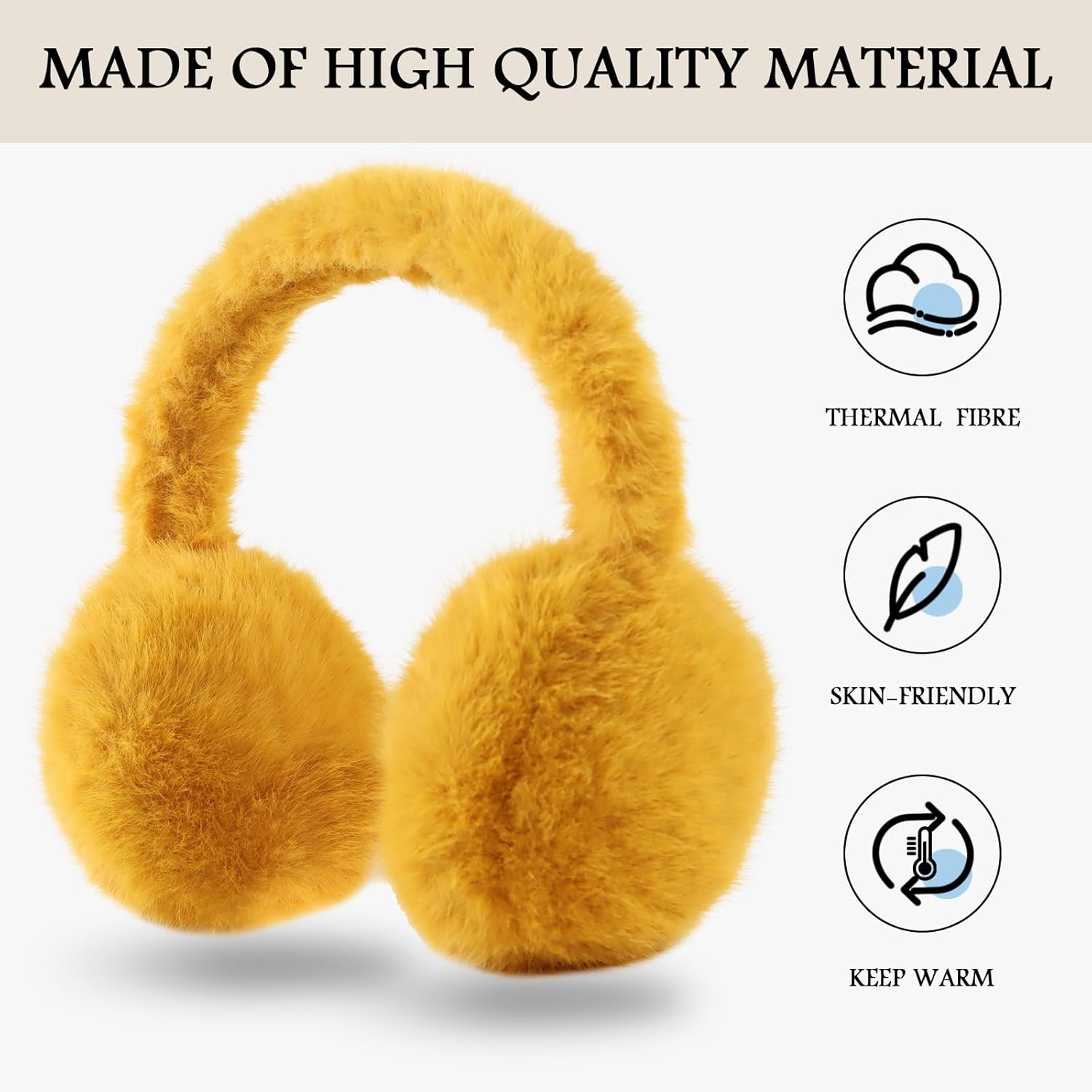 PESAAT Warm Ear muffs for Women Winter Unisex Fluffy Earmuffs Lady Ear Warmer Faux Fur Ear Covers - Image 2