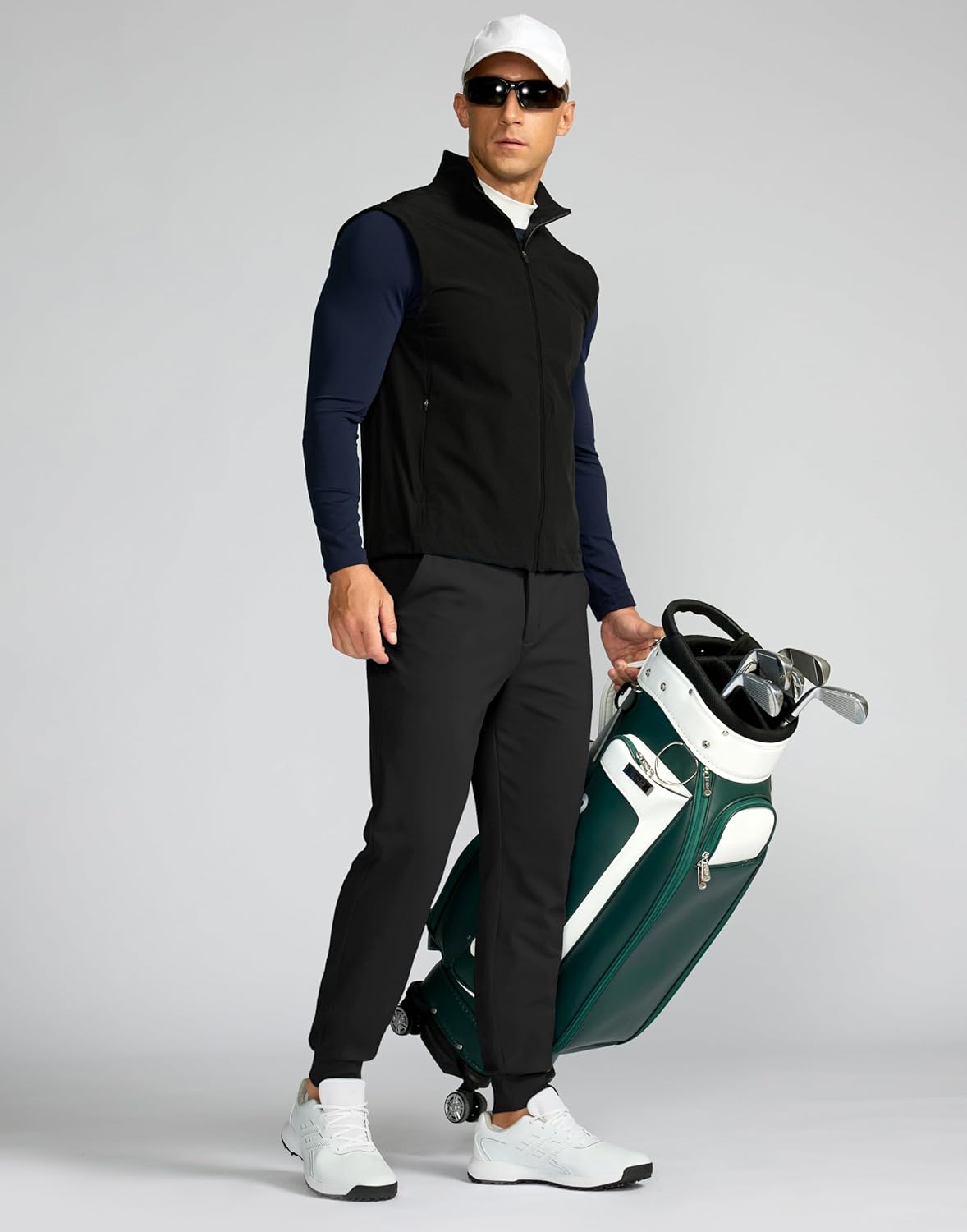 Soothfeel Mens Fleece Lined Golf Joggers with Pockets Slim Fit Stretch Sweatpants Dress Work Travel Warm Winter Pants for Men - Image 6