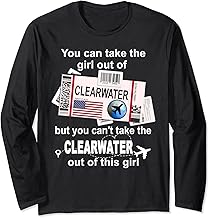 Girl from Clearwater Boarding Pass -Flight Ticket Clearwater Long Sleeve T-Shirt