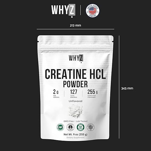 Miniatura 7 de Suplemento de creatina pura HCL en polvo sin sabor HCL creatina para hombres y mujeres apoya la fuerza muscular, resistencia, energía, apoyo