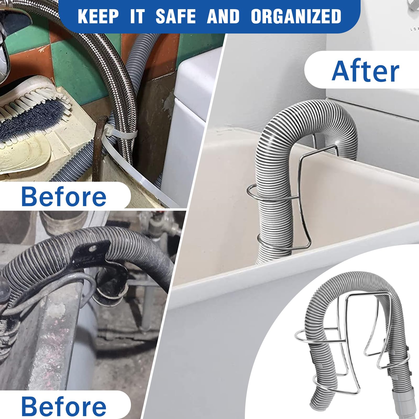 ALIMTEE 2 PCS Adjustable Washing Machine Washer Drain