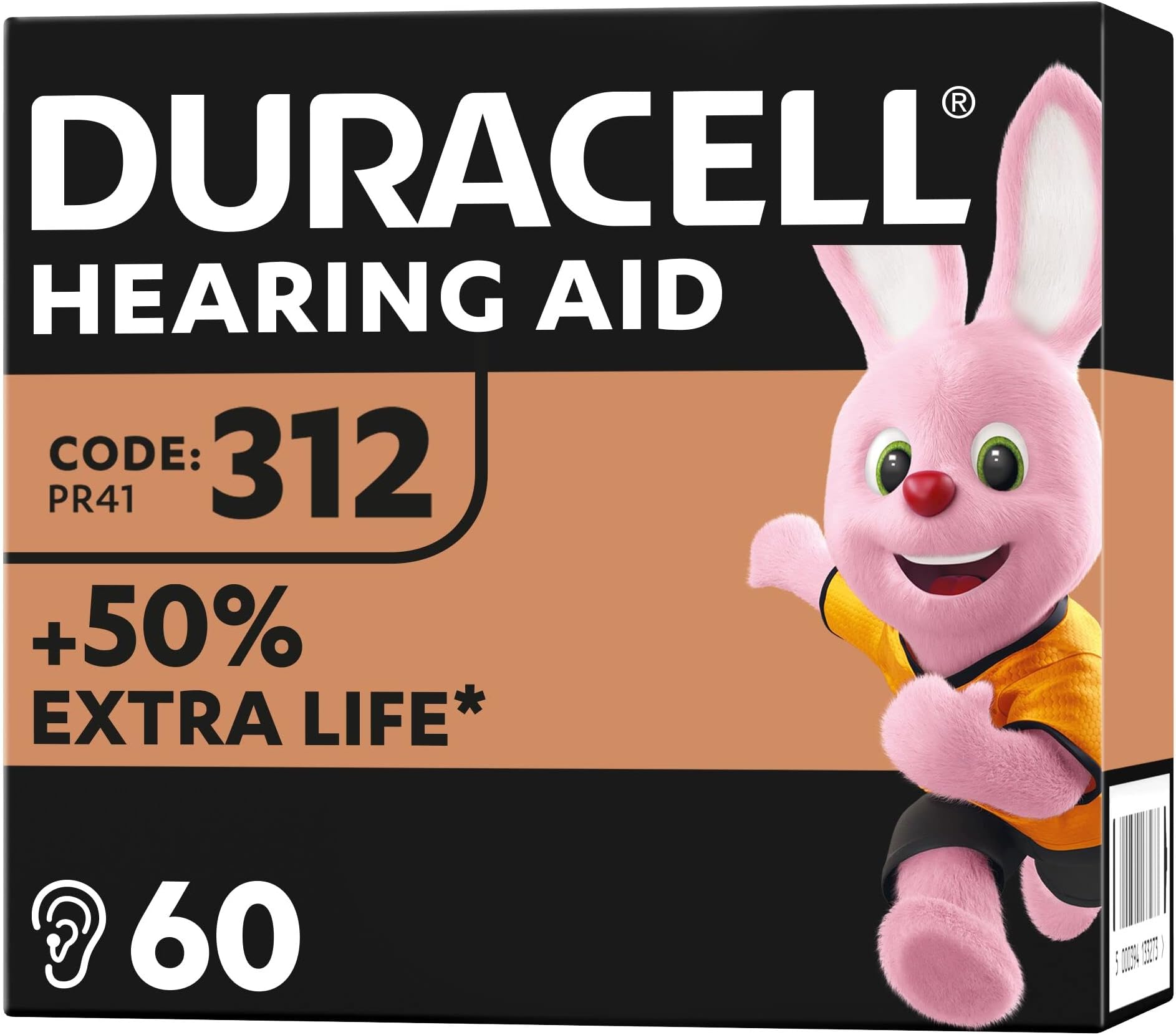 Duracell Hearing Aid Batteries Size 312, pack of 60: Amazon.co.uk ...