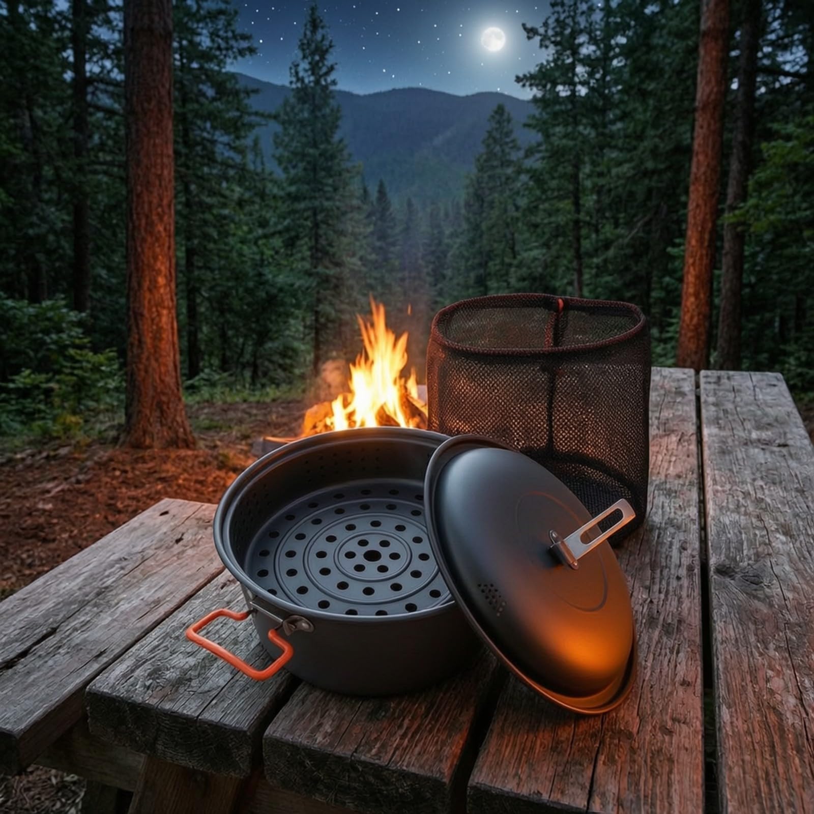 Pot Cuisson avec Poignées Pliantes