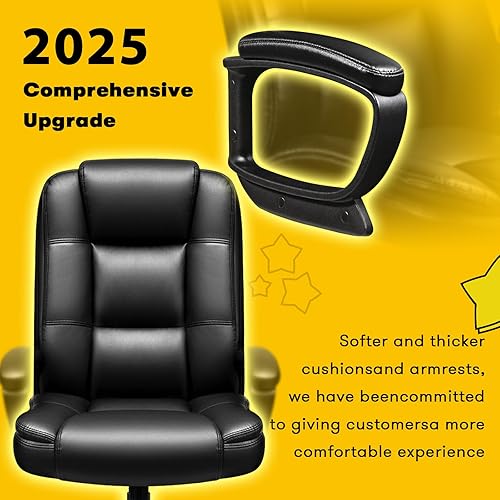 Miniatura 7 de OFIKA Silla de oficina en casa, silla grande y alta de 400 libras, diseño resistente, cojín ergonómico de respaldo alto, soporte lumbar para