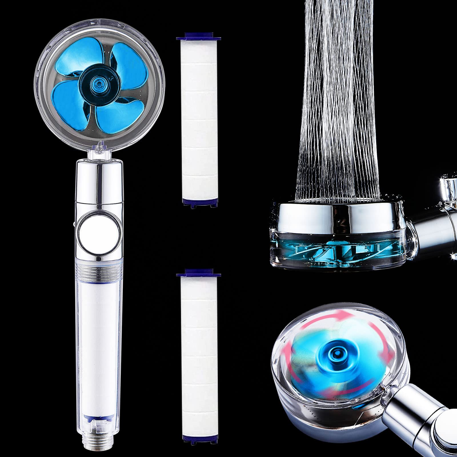 Buy Hydro Jet Power High Pressure Shower Head, The fiji Fan Vortex