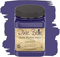 Vista 370 de Dixie Belle Paint Company - Pintura con acabado de tiza para muebles, color blanco lino (Drop Cloth), 8 fl oz, pintura mineral color blanco lino mate