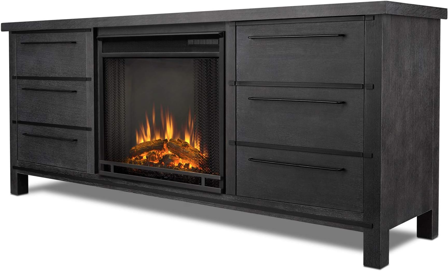 Real Flame Parsons Electric Fireplace, Antique Gray