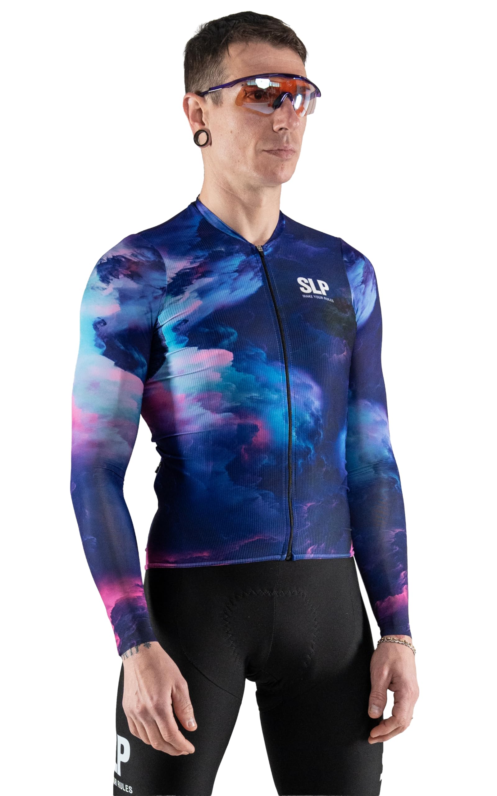 SLP. Maglia Manica Lunga da Ciclismo Uomo/Donna - Vapor con 3 Tasche Posteriori - Design Italiano