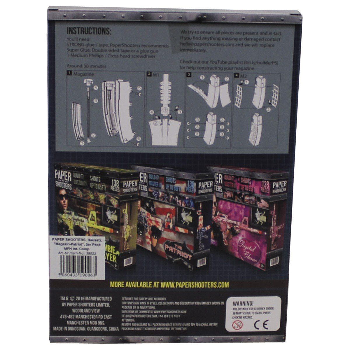 Paper Shooters Patriot Magazine, 2 Pack