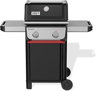 Spirit E-210 Liquid Propane Gas Grill for Outdoor Cooking and BBQ, 2 Burners, Black