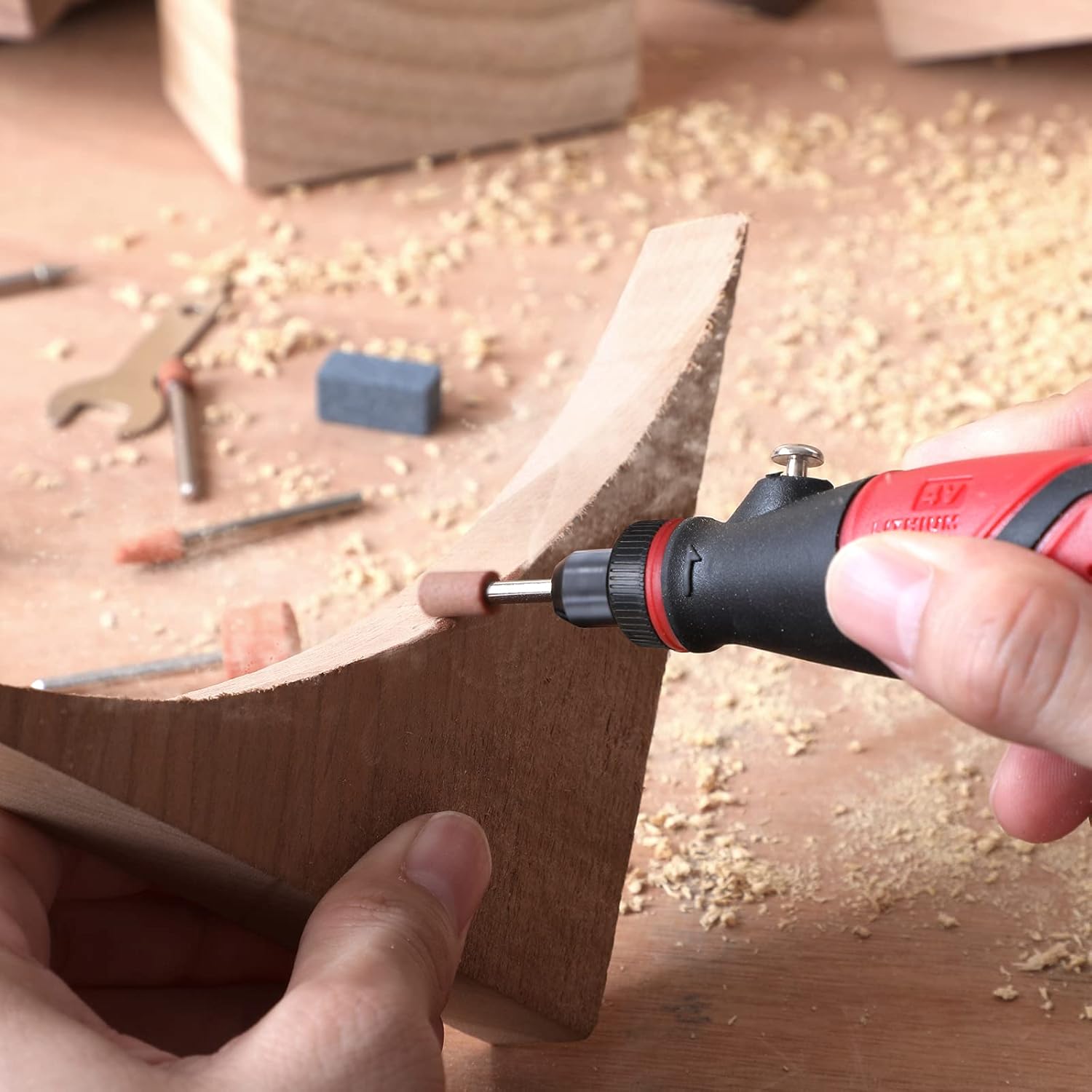 AVID POWER 4V Cordless Rotary Tool with 62Pcs Rotary Accessories Kit, Perfect For Light-Duty & Crafting, 3-Speed and USB Charging Cable, for Carving, Engraving, Sanding and Pets Nail Trimming - - 