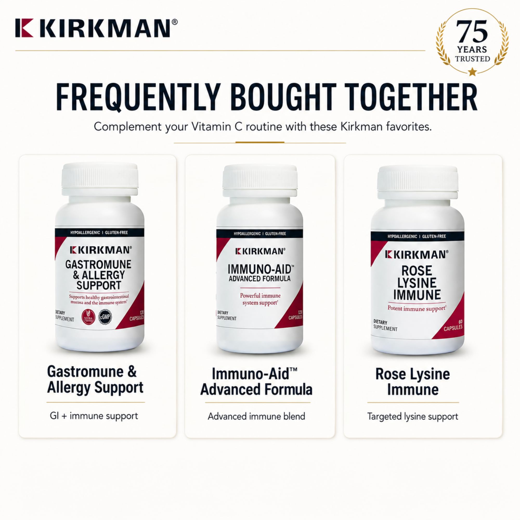Kirkman Vitamin C Hypo Capsules, 250 mg, Hypoallergenic, 250 Veg Capsules — Amazon image 9