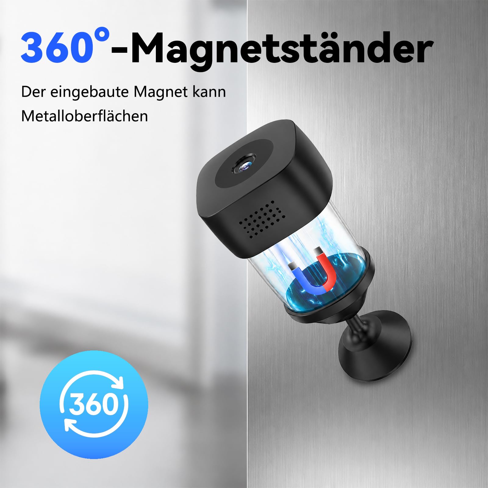 Mini kamera, kamera monitorująca 4K, kamera wewnętrzna, WiFi Camera Live transmisja na żywo, czujnik ruchu, widoczność w nocy, pamięć SD/Cloud