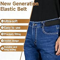 Vista 3 de Ganchos para cinturón sin hebilla, gancho de metal táctico, cinturón elástico, cinta mágica ajustable, sin hebilla para hombre y mujer