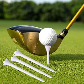 10 Pcs Golf Tees Reduce Friction Increase Distance Wear Resistant PortableLong Golf Tee Flight Golf Tees Golf Accessories for Golf Lovers Beginners Professionals L