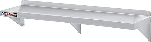 Vista 22 de DuraSteel Estante de pared de acero inoxidable, 36 pulgadas de ancho x 12 pulgadas de profundidad, grado comercial, certificado NSF