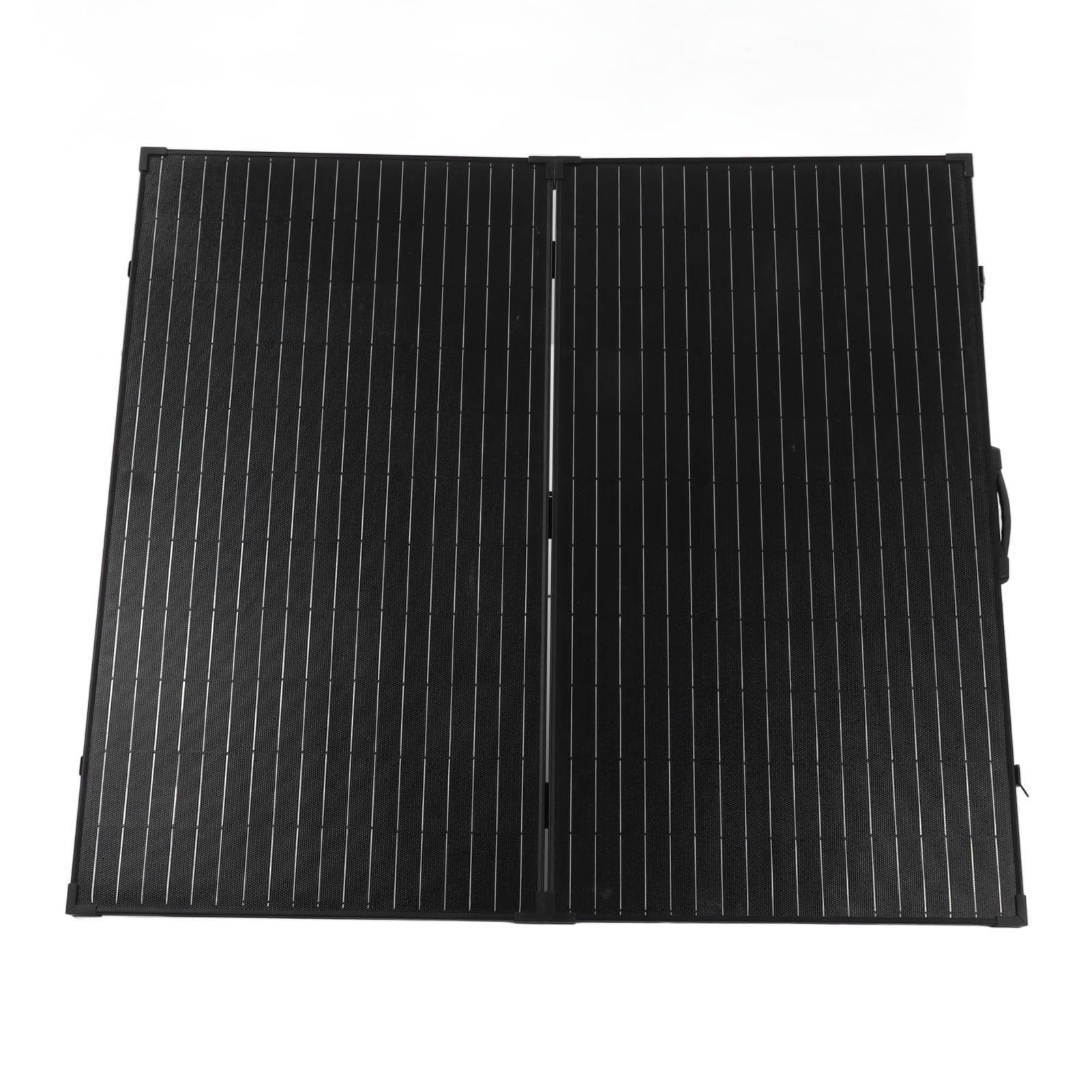 Fdit 200W Przenośny Panel Słoneczny ze Składanym Kontrolerem ładowania Słonecznego do Kamperów, Kempingu, Pieszych Wędrówek, żeglarstwa 200W Wodoodporny Zestaw Paneli Stacja Zasilania