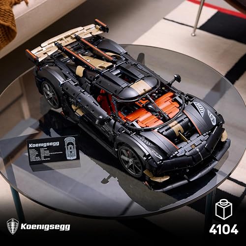 LEGO Technic Megacar Sadair's Spear de Koenigsegg - Maquette de Voiture pour Adulte - Set STEM avec Moteur V8, Suspension Triplex & Mode Fantôme - Idée Cadeau pour Fan de Sport Automobile 42232 - 3