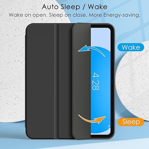 Miniatura 4 de Soke Funda para iPad de 10.9 pulgadas de 10.9 pulgadas, para iPad 10 2022 con soporte para lápices, funda inteligente protectora con soporte triple