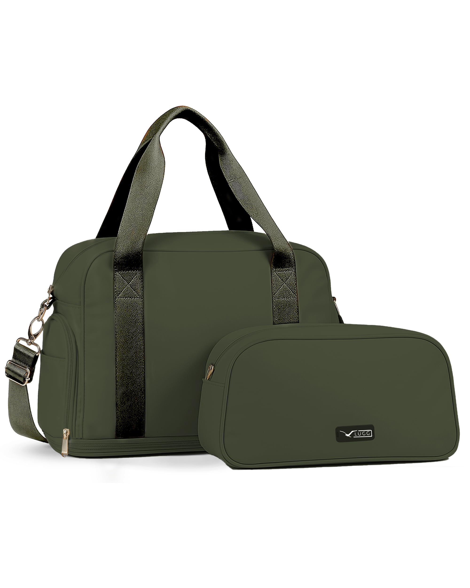Duffle & Toiletry Bag Set – Waterproof Travel Bags for Men & Women – Lightweight, Durable 230D Twill Fabric – Fits EasyJet Cabin Size – Expandable Design – Stylish & Spacious Storage- Army Green