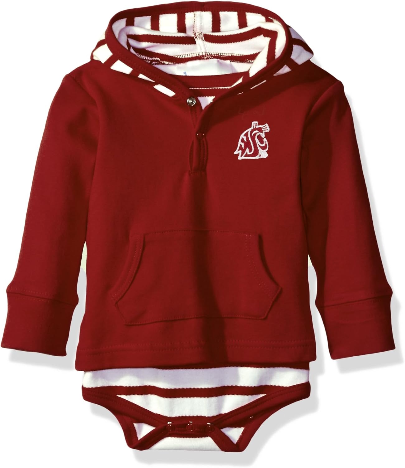 Two Feet Ahead NCAA Unisex-Baby Infant Stripe Hooded Creeper : Sports & Outdoors