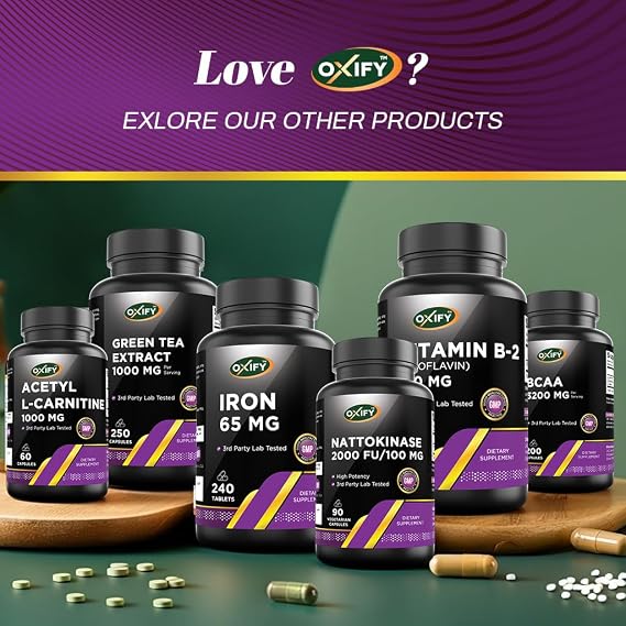 Oxify B-100 Complex | 120 Tablets | Gluten-Free, Non-GMO | Supplement Made in USA