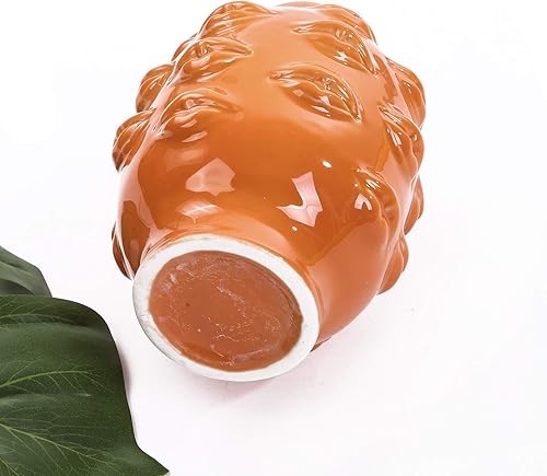 Miniatura 9 de Jarrón de cerámica para el cuerpo, jarrón de labios, decoración de mesa, decoración moderna de granja, florero para el hogar, oficina, tiendas, 6.5