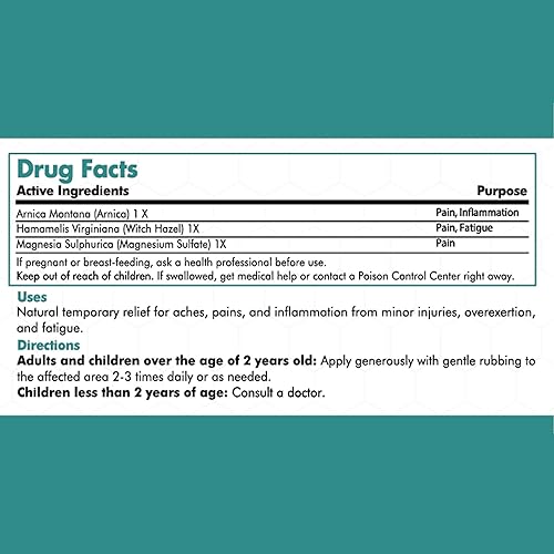 Miniatura 4 de Crema de Alivio del Dolor de Magnesio MG+ de Mars Wellness - Crema Extra Fuerte de Magnesio y Árnica - Tubo de 4 OZ - Alivio de Neuropatía, Dolor