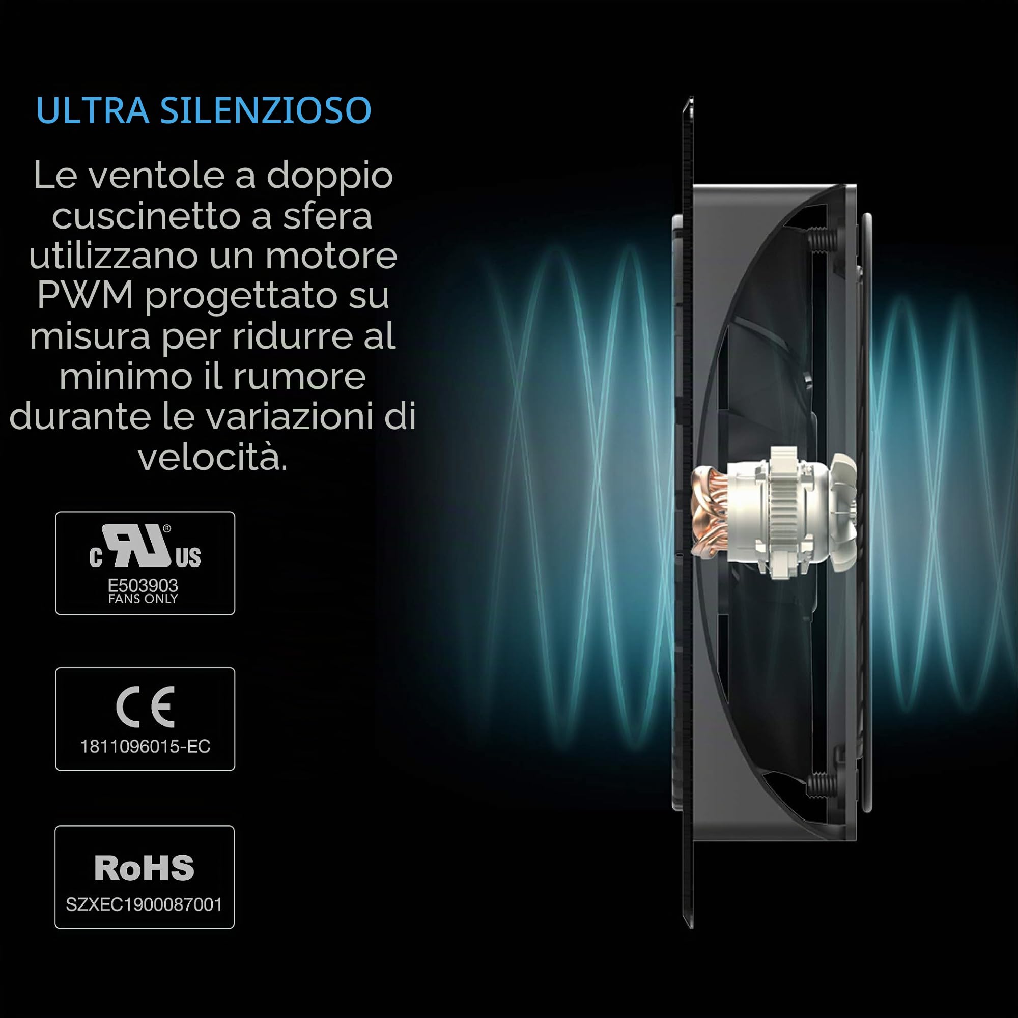 AC Infinity AIRPLATE S9, silenzioso sistema di ventole di raffreddamento da 46 cm con controllo della velocità, per la ventilazione dell'armadio AV del home cinema