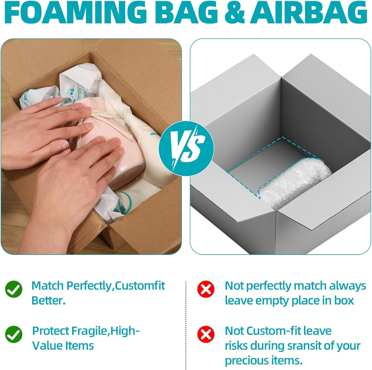 20 Pack 14"x16" Expanding Foam Packaging Cushioning Foam Pouches Expanding for PC Electronic Components Equipment Fragile Items Shipping Moving Packaging Storage