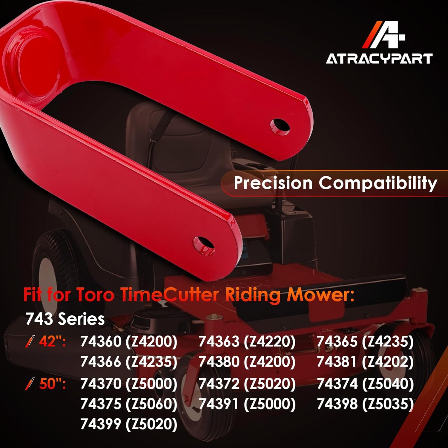 ATRACYPART Caster Fork Assembly, Compatible with Toro TimeCutter 74360 74363 74365 74366 74370 74372 74374 74375 74380 74391 74398 74399, Zero Turn Mower Lawn Tractor, Replaces# 108-7851-01 Red