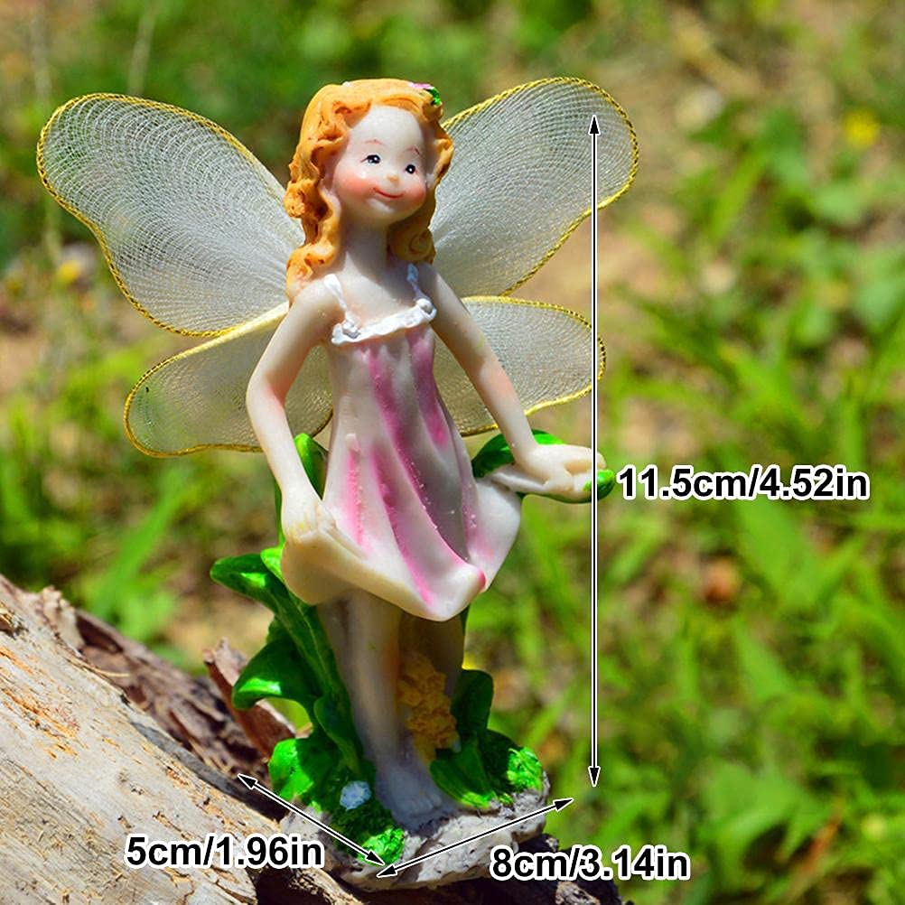 6 Stück Blumenfee-Miniaturen Aus Harz – Für Feengärten, Deko, Puppenhäuser & Pflanzentöpfe