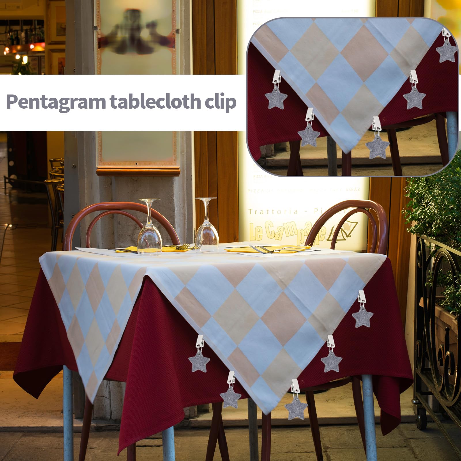 Pesos para Manteles, Pinzas Mantel Mármol, Pesas para Manteles en Perchas con Pinzas, para Mesas Decorativas, de Exterior, de Picnic, para Cenas Familiares