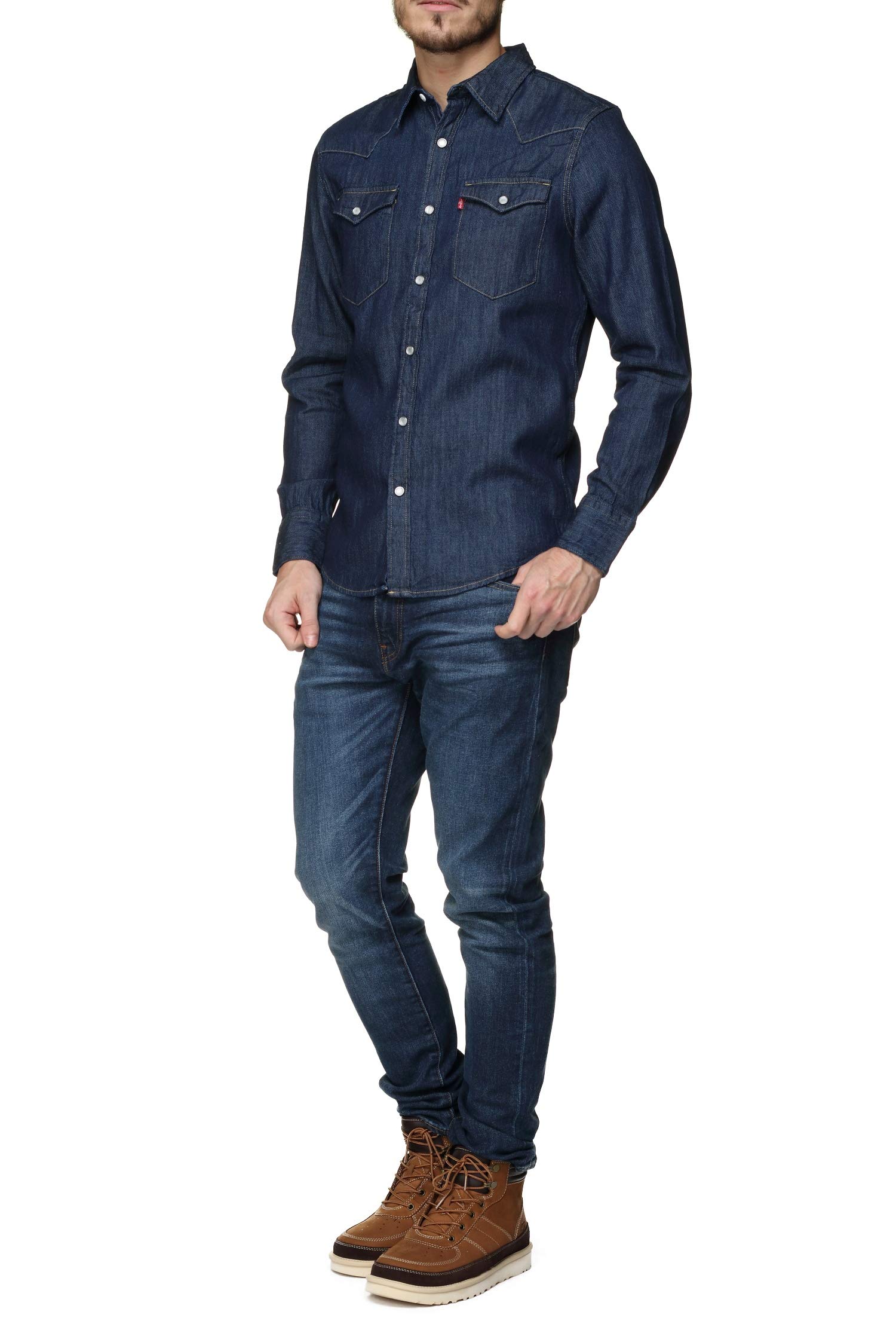 Levi's Mężczyźni Barstow Western Standard Shirt, Indigo Rinse, XL