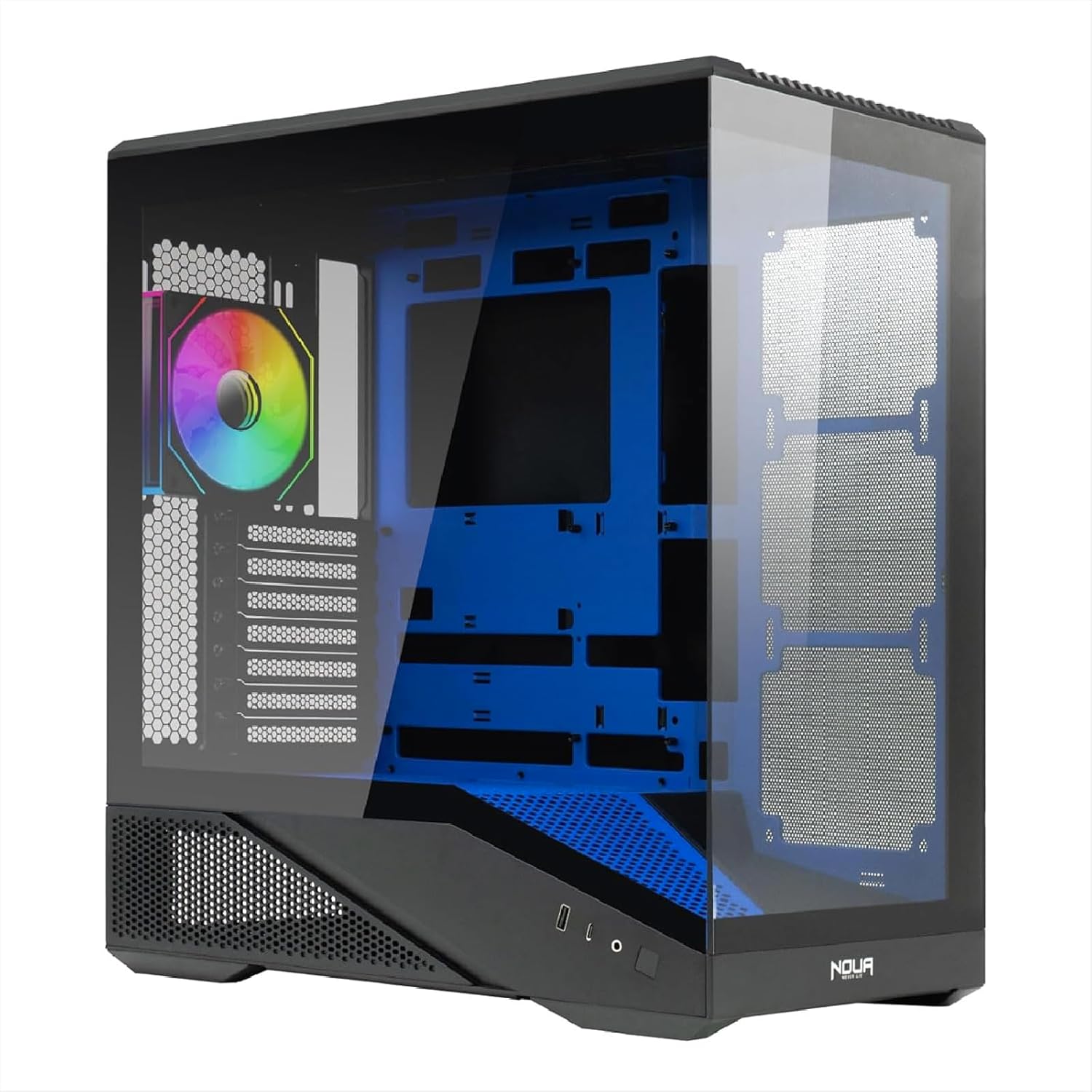 Cool GB200 | Case PC Gaming ATX Mid Tower | Ventola PWM Led ARGB | USB 3.0 e Type-C | Supporto Raffreddamento Liquido 360 mm | Vetro Temperato e Mesh | Blu - Case PC