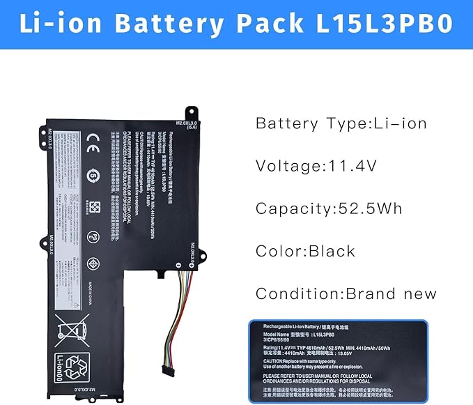 Batería NBULBL L15L3PB0 para Lenovo IdeaPad 330S miniatura 3