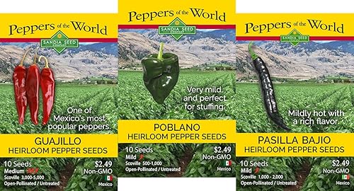 Sabores MexicanosSantísima Trinidad Paquete de 3 - Semillas de Guajillo, Pasilla y Poblano