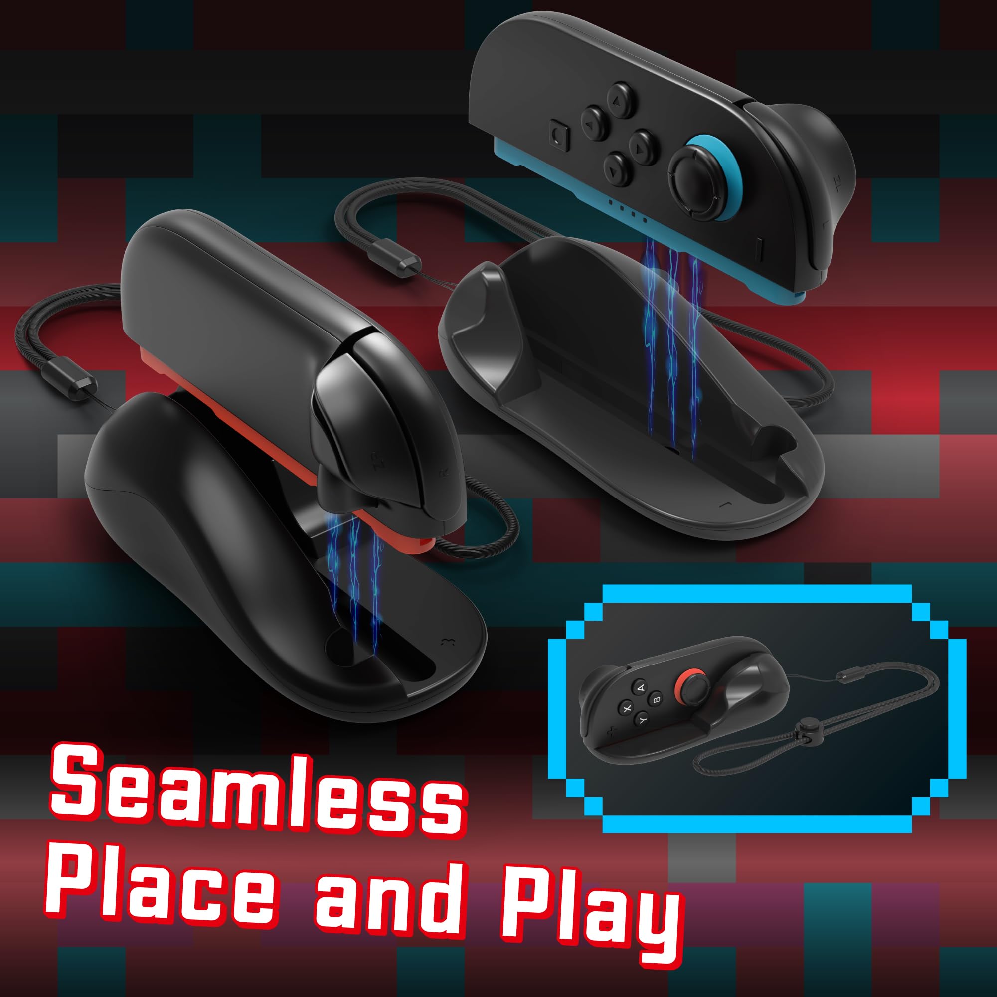 Fosmon Mouse Grip Gamer Holder Left and Right Hand Set For Switch