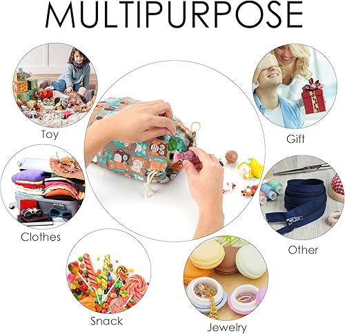 Miniatura 6 de CAIRIAC Bromas de algodón reutilizables con cordón de ajuste, bolsas de muselina con cordón para regalos, bolsas de regalo multiusos con cordón de