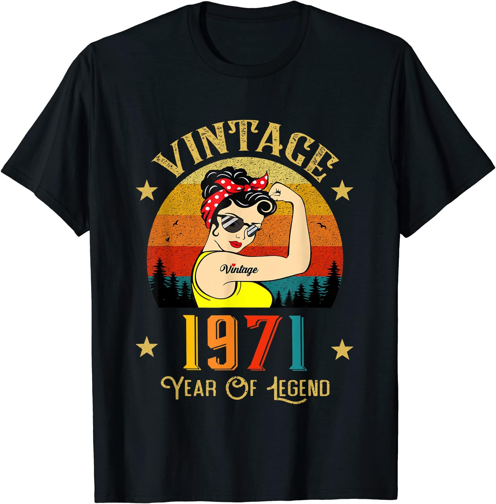 Vintage 1971 Shirt Classic Retro 53 Birthday GiftVintage 1971 Birthday Women 53 Years Old Funny Vintage 1971 T-Shirt