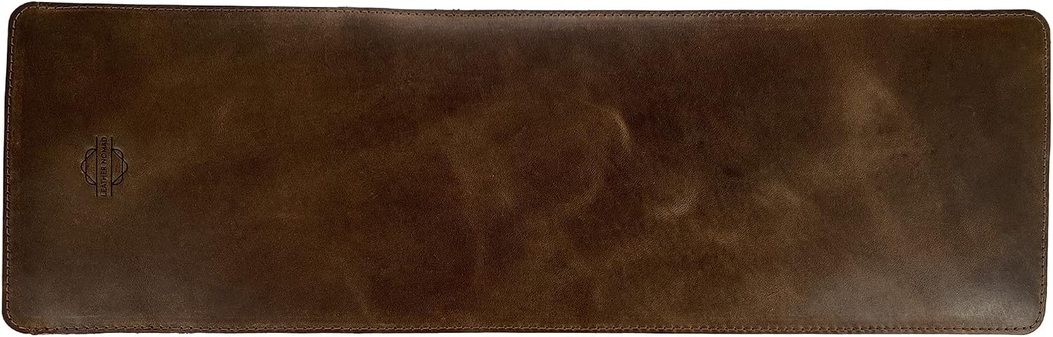 Magic Keyboard with Numeric Keypad Sleeve Handmade from Full Grain Leather - Protective Pouch, Accessories Case, Office Essentials - Bourbon Brown image 5