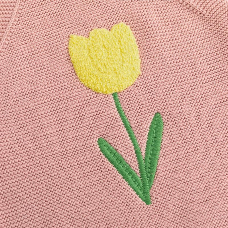 Simplee kids Baby Girls Sunflower Knit Rompers Knit Clothes for Newborn Baby Girls - Image 3