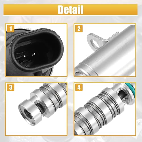 Miniatura 7 de X AUTOHAUX Válvula de distribución de válvula variable VVT Válvula de control de aceite para Hyundai para Kia 2012-2016 Motor Árbol de levas Válvula