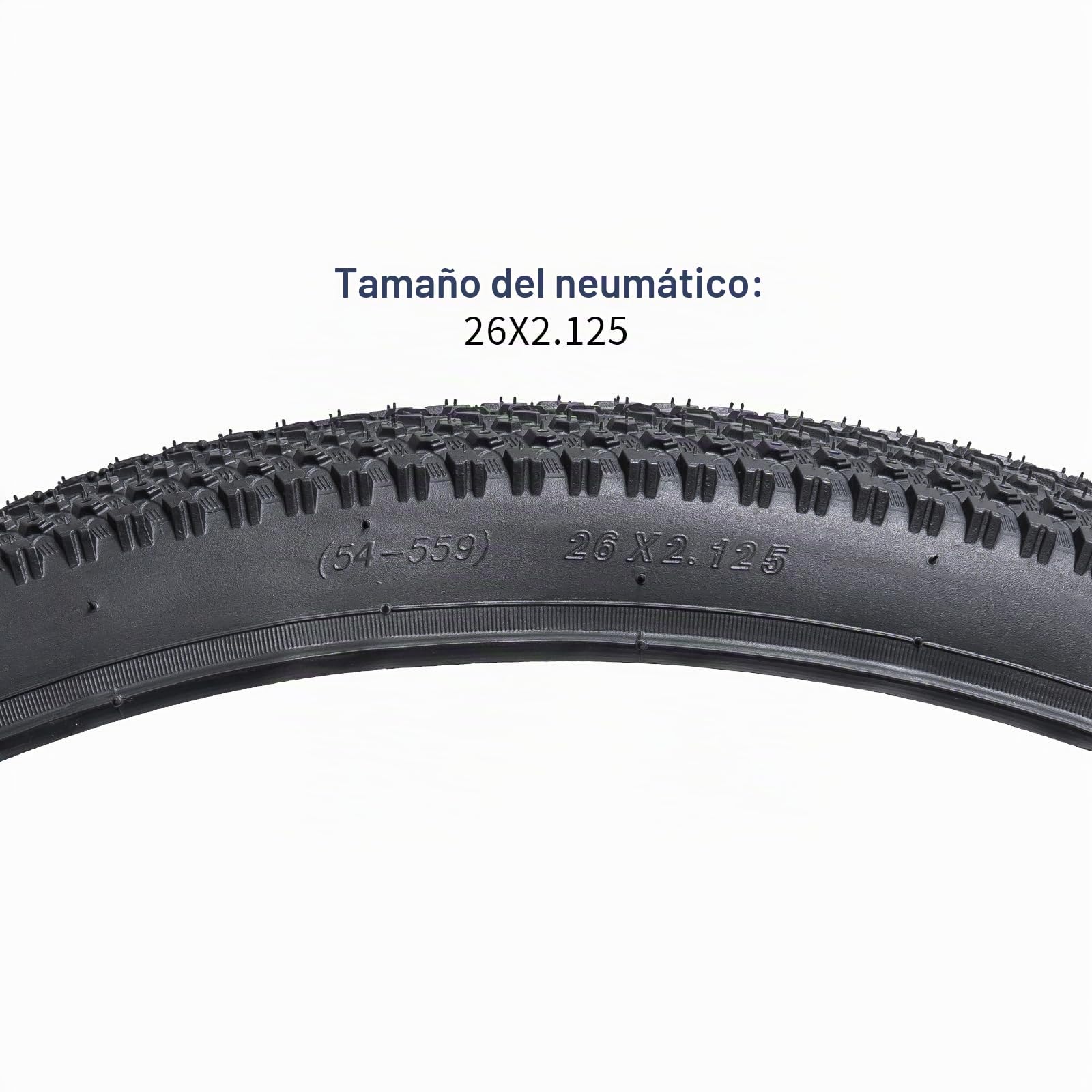 YUNSCM 2-PCS 26 Pulgada Montaña Bicicleta Cubierta 26x2.125/54-559 and 26 Pulgada Bicicleta Cámara de Aire Compatible with 26x2.0 26x2.10 26x2.125 26x2.15 Bike (Y-1273)