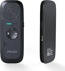 Peiko Dispositivo de tradução em 136 idiomas, tradutor online instantâneo de voz IA em tempo real bidirecional, mini gadget tecnológico, tradução offline, aprendizagem de viagens e comunicação de