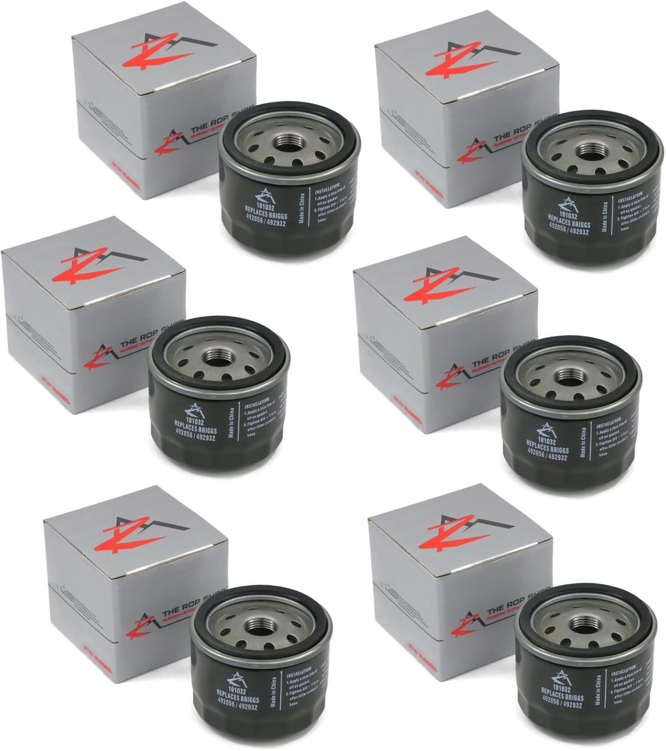 The ROP Shop | Laser Replacement for (Pack of 6) Oil Filters Toro 107-7817, 78-5300