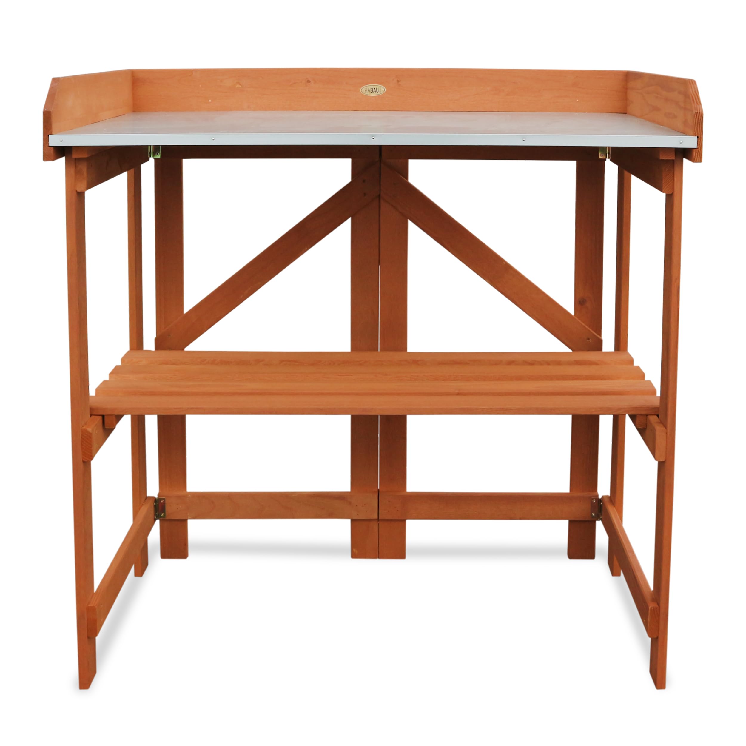 HABAU Pflanztisch aus Hemlocktanne, klappbar, FSC-Zertifiziert, 85 x 44 x 89 cm